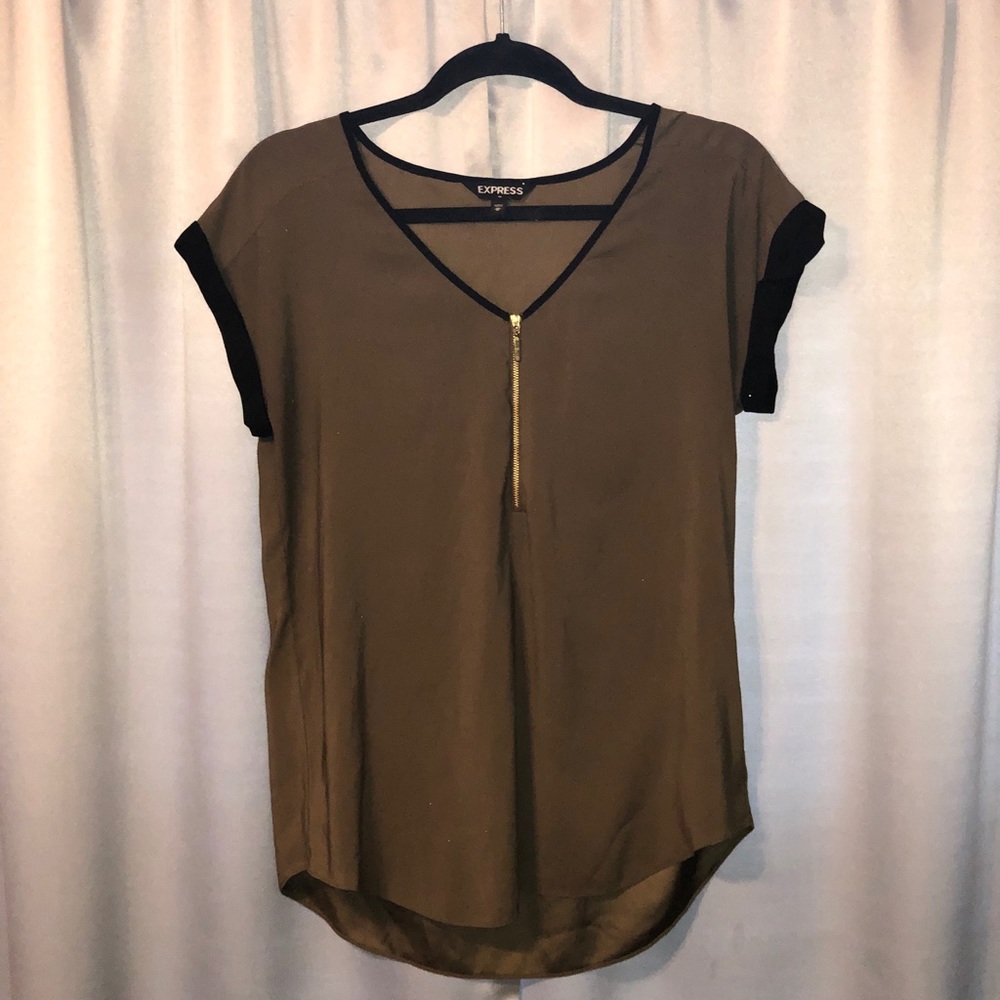 Express Zip Front Blouse